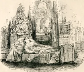 Nell Trent sur son lit de mort, de 